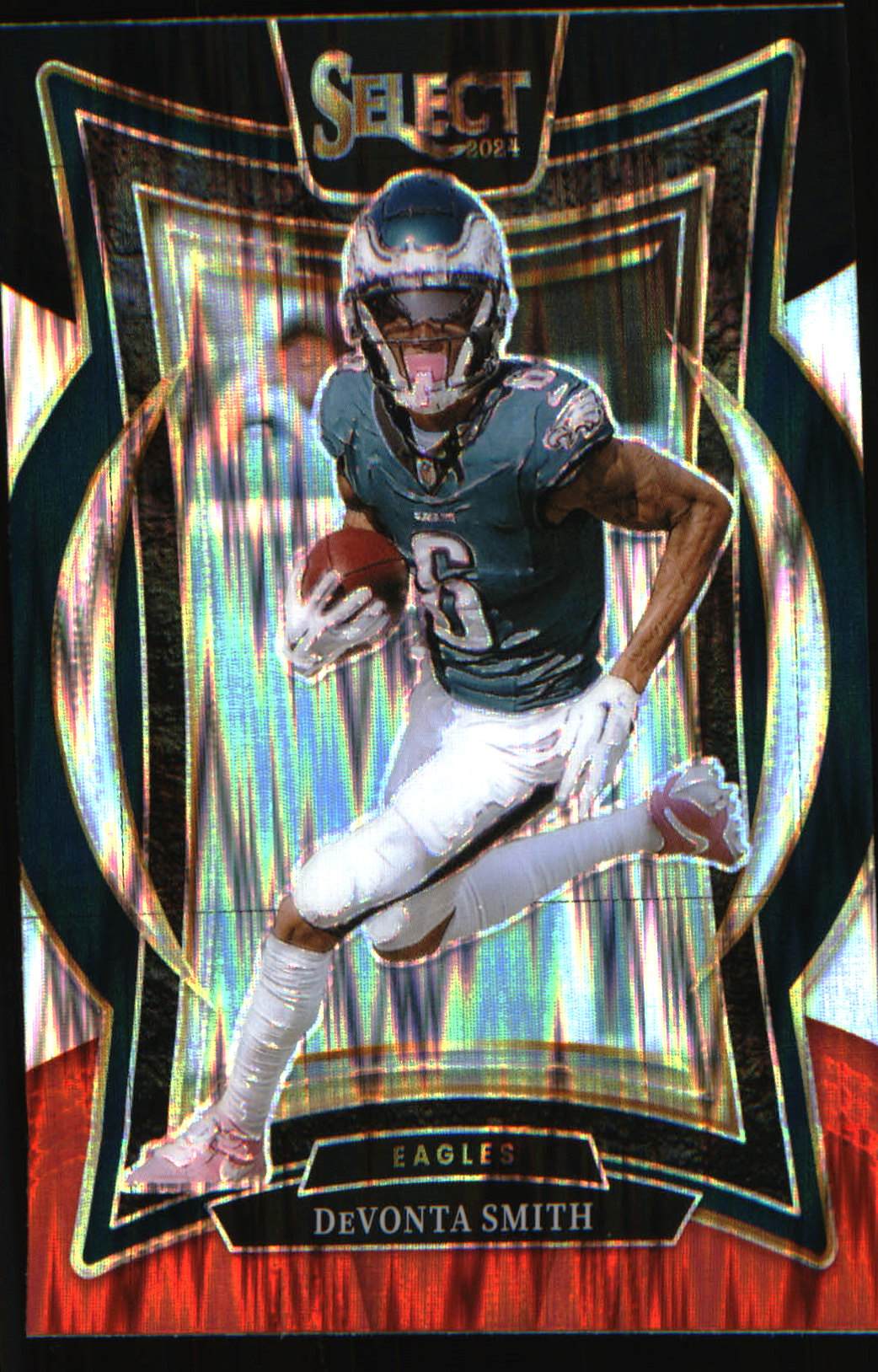2024 Panini Select Black & Red Prizm Shock #51 DeVonta Smith - Veteran Sports Cards FL