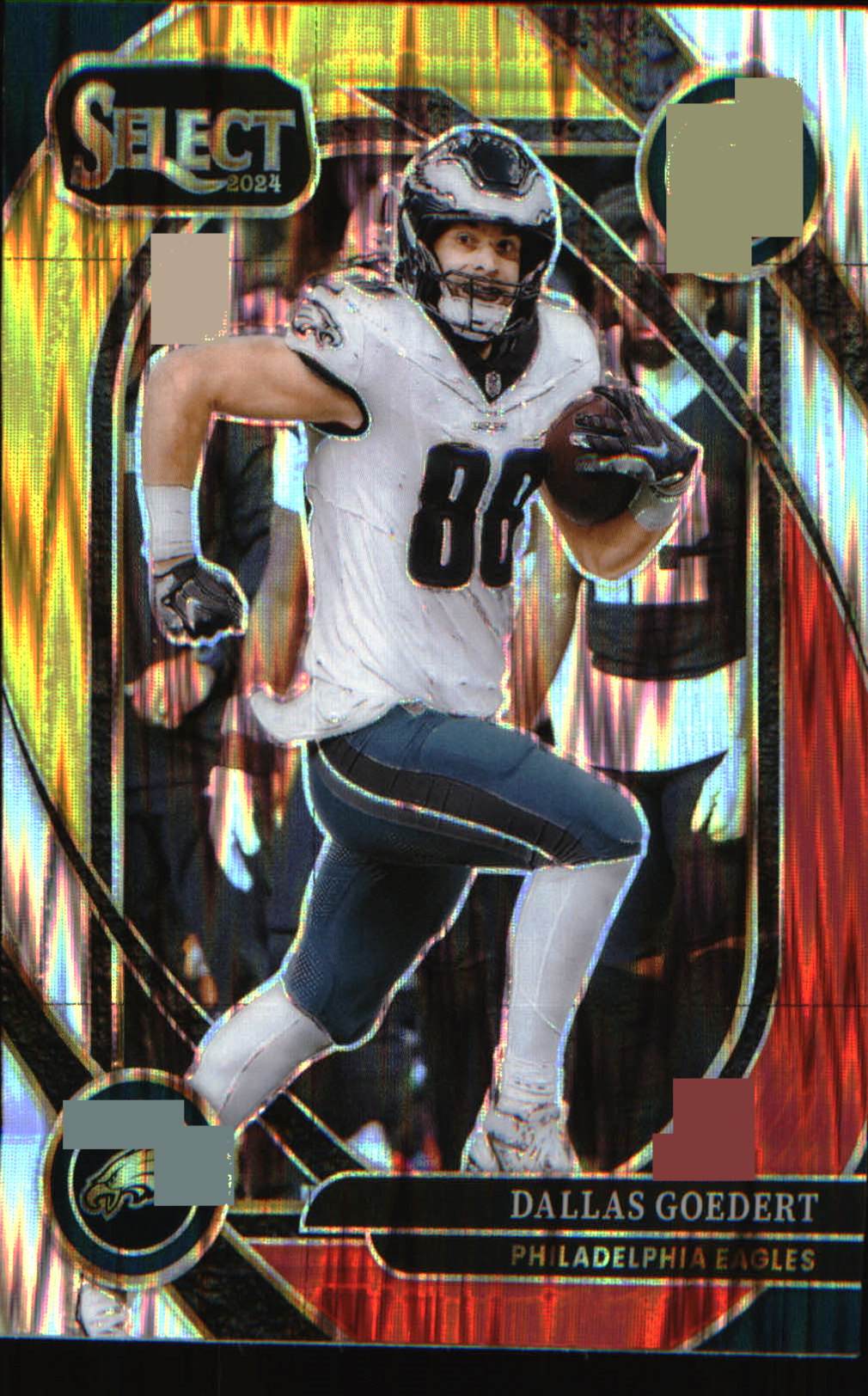 2024 Panini Select Red & Yellow Prizm Shock #241 Dallas Goedert - Veteran Sports Cards FL