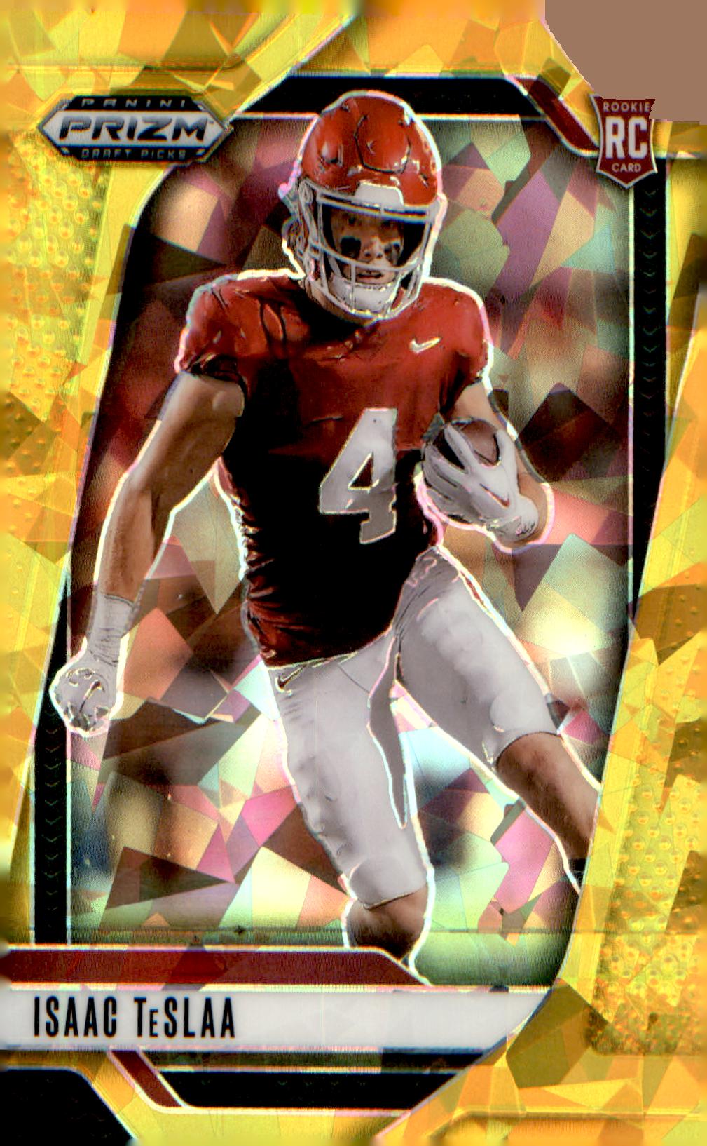 2025 Panini Prizm Draft Picks Prizms Gold Ice #129 Isaac TeSlaa - Veteran Sports Cards FL