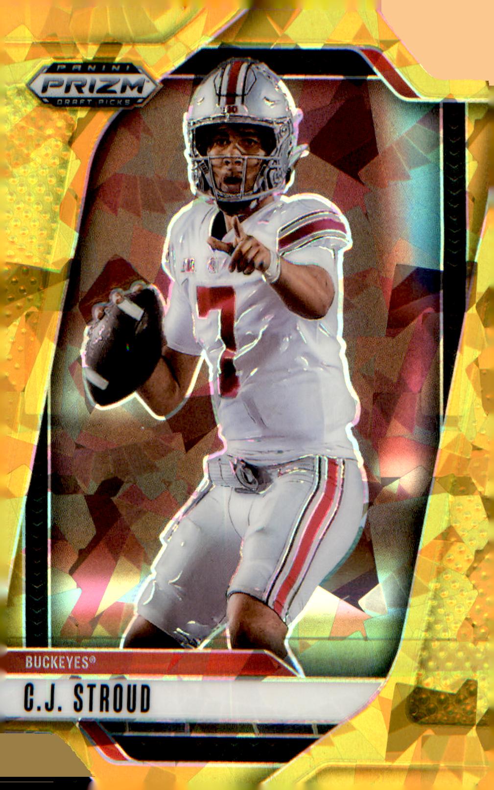 2025 Panini Prizm Draft Picks Prizms Gold Ice #186 C.J. Stroud - Veteran Sports Cards FL