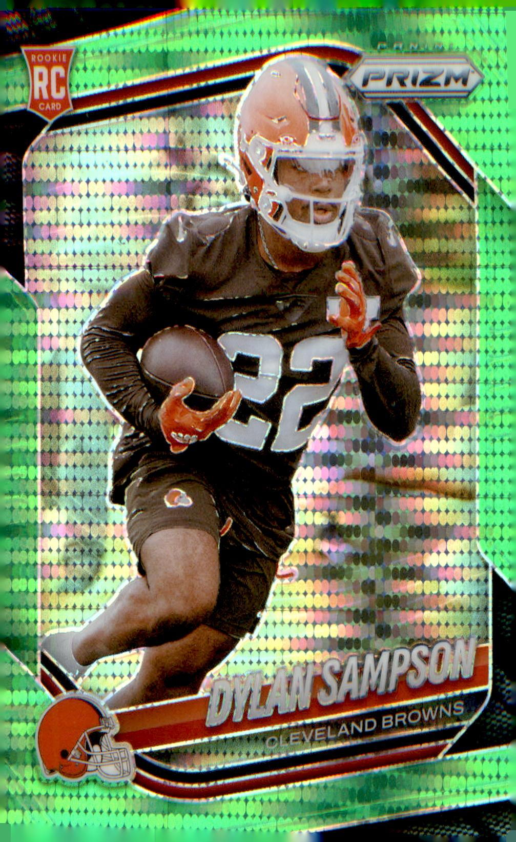 2025 Panini Prizm Neon Green Pulsar #365 Dylan Sampson - Veteran Sports Cards FL