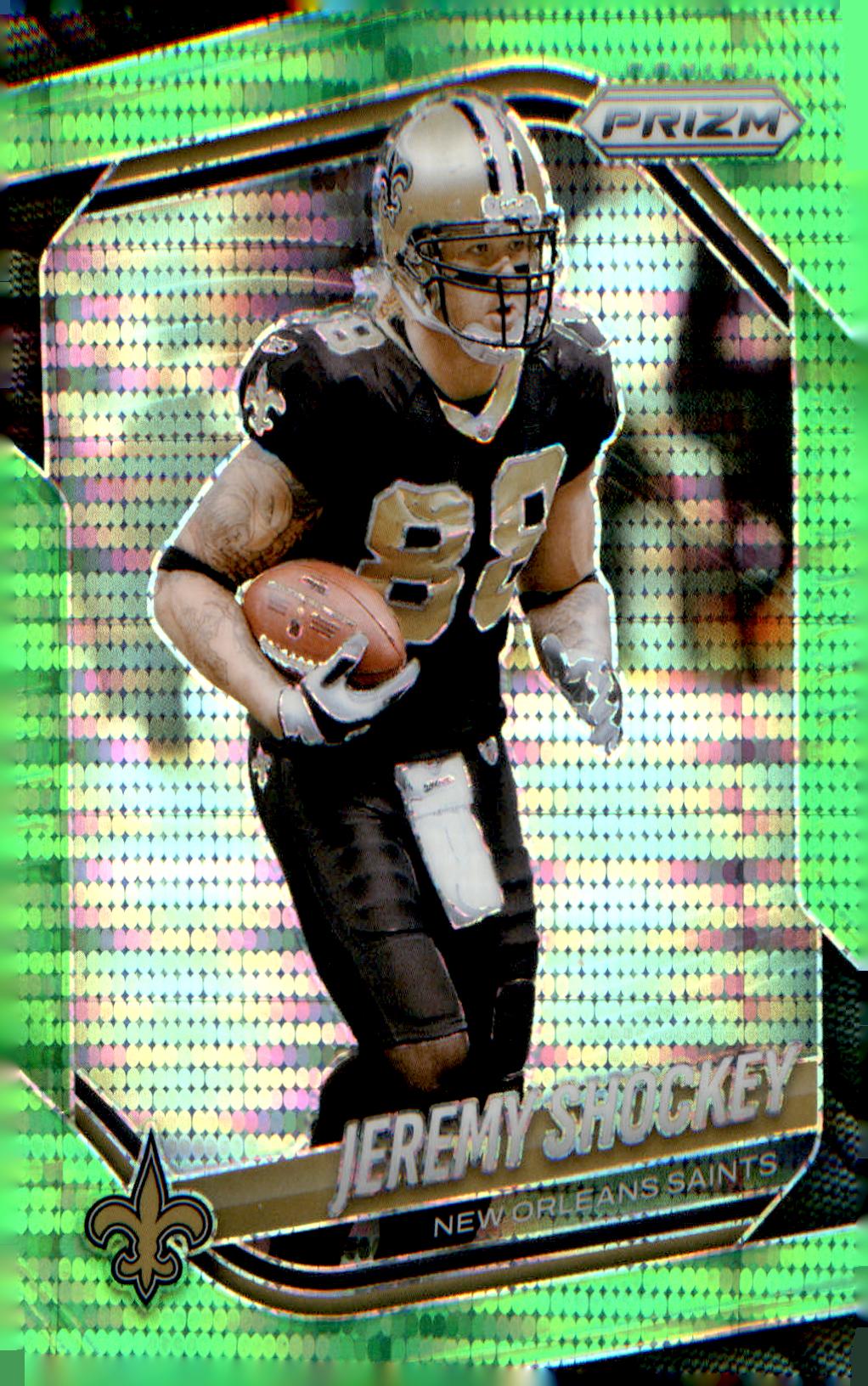 2025 Panini Prizm Neon Green Pulsar #200 Jeremy Shockey - Veteran Sports Cards FL