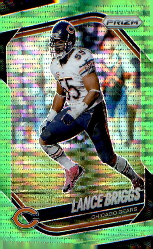 2025 Panini Prizm Neon Green Pulsar #257 Lance Briggs - Veteran Sports Cards FL
