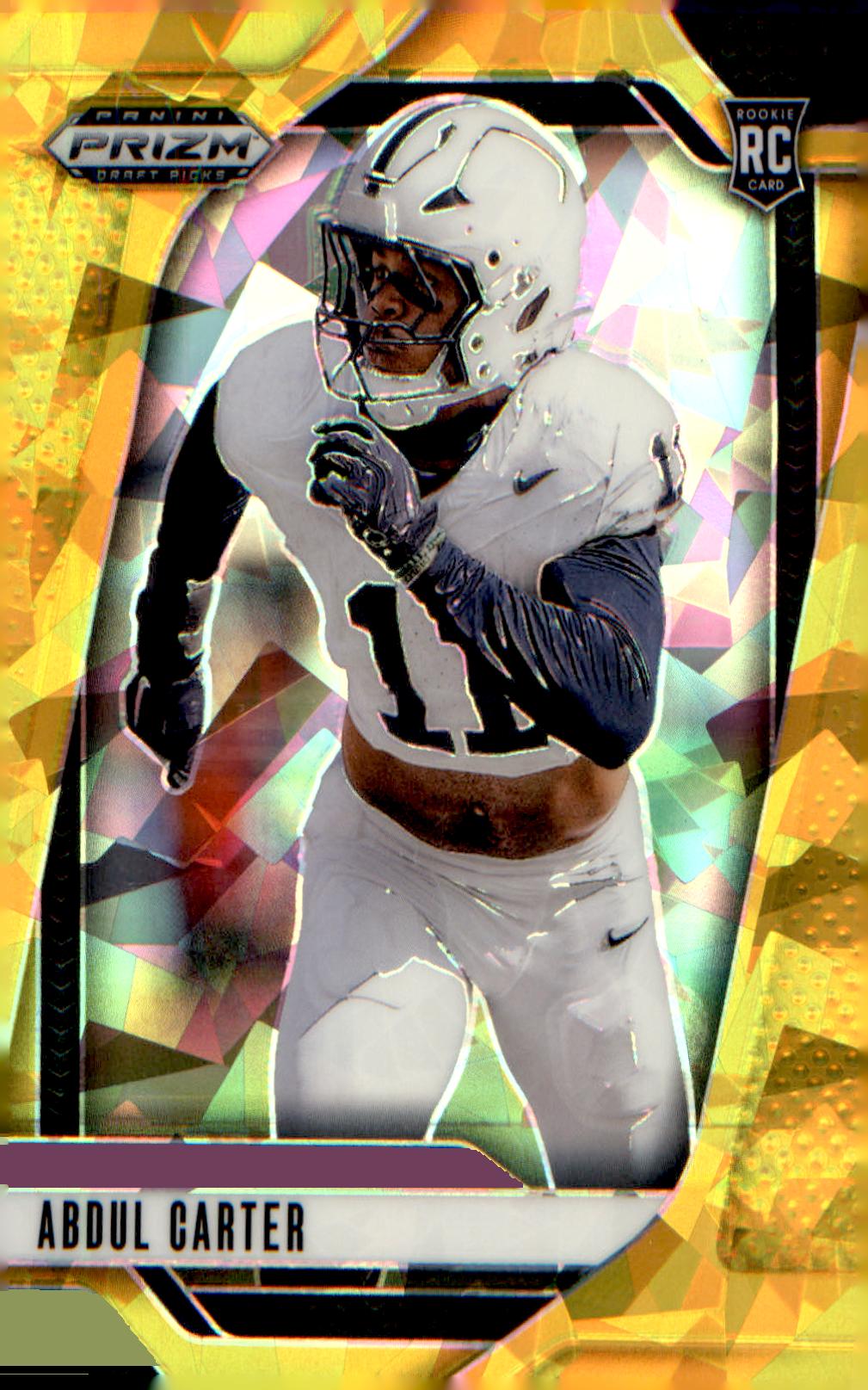 2025 Panini Prizm Draft Picks Prizms Gold Ice #102 Abdul Carter - Veteran Sports Cards FL