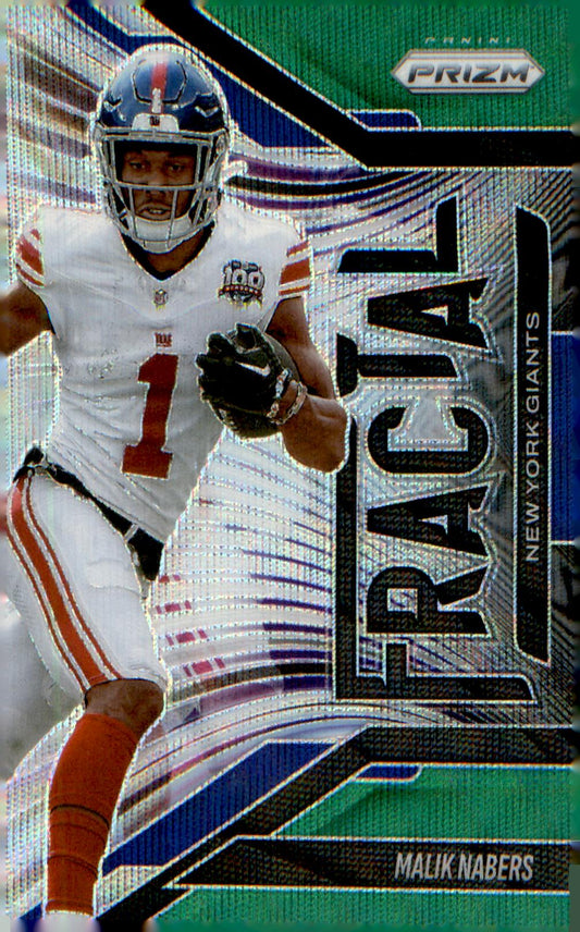 2025 Panini Prizm Fractal Green Wave #3 Malik Nabers - Veteran Sports Cards FL