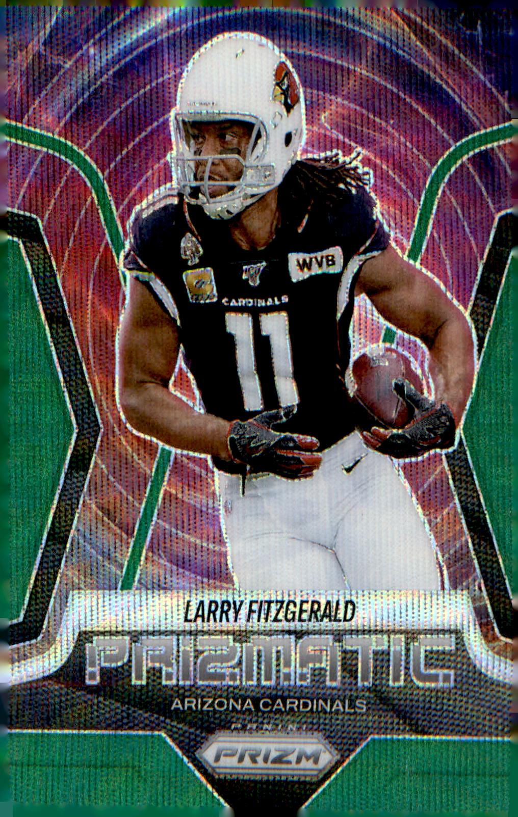 2025 Panini Prizm Prizmatic Green Wave #14 Larry Fitzgerald - Veteran Sports Cards FL