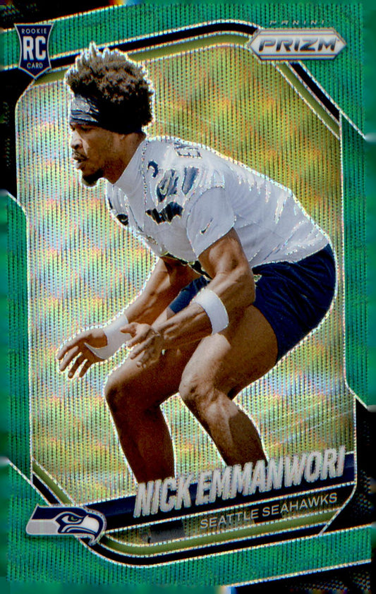 2025 Panini Prizm Green Wave #320 Nick Emmanwori Rookie RC - Veteran Sports Cards FL
