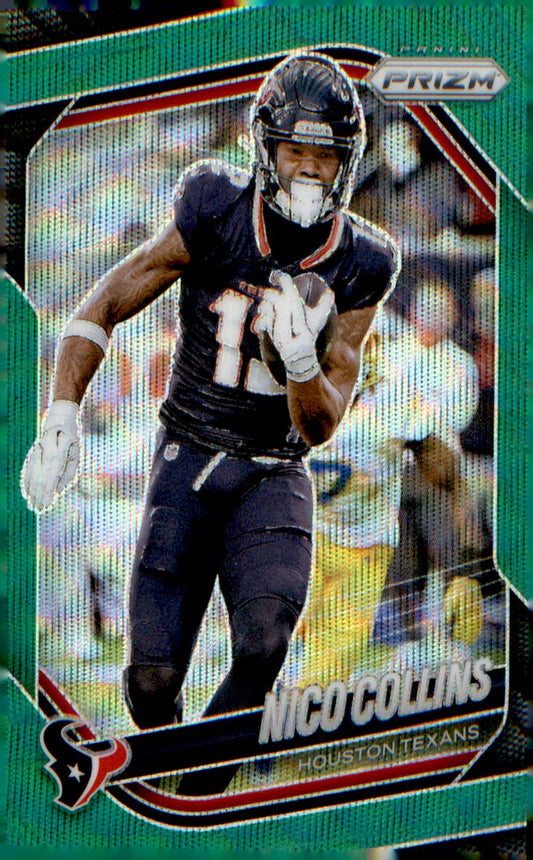 2025 Panini Prizm Green Wave #231 Nico Collins - Veteran Sports Cards FL