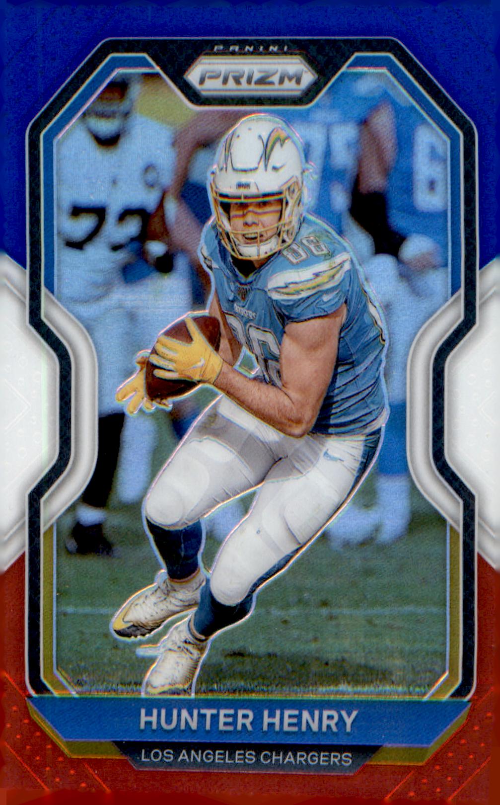2020 Panini Prizm Prizm Red White and Blue #141 Hunter Henry - Veteran Sports Cards FL