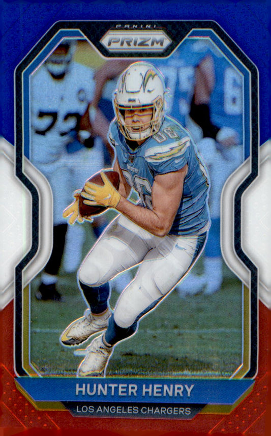 2020 Panini Prizm Prizm Red White and Blue #141 Hunter Henry - Veteran Sports Cards FL