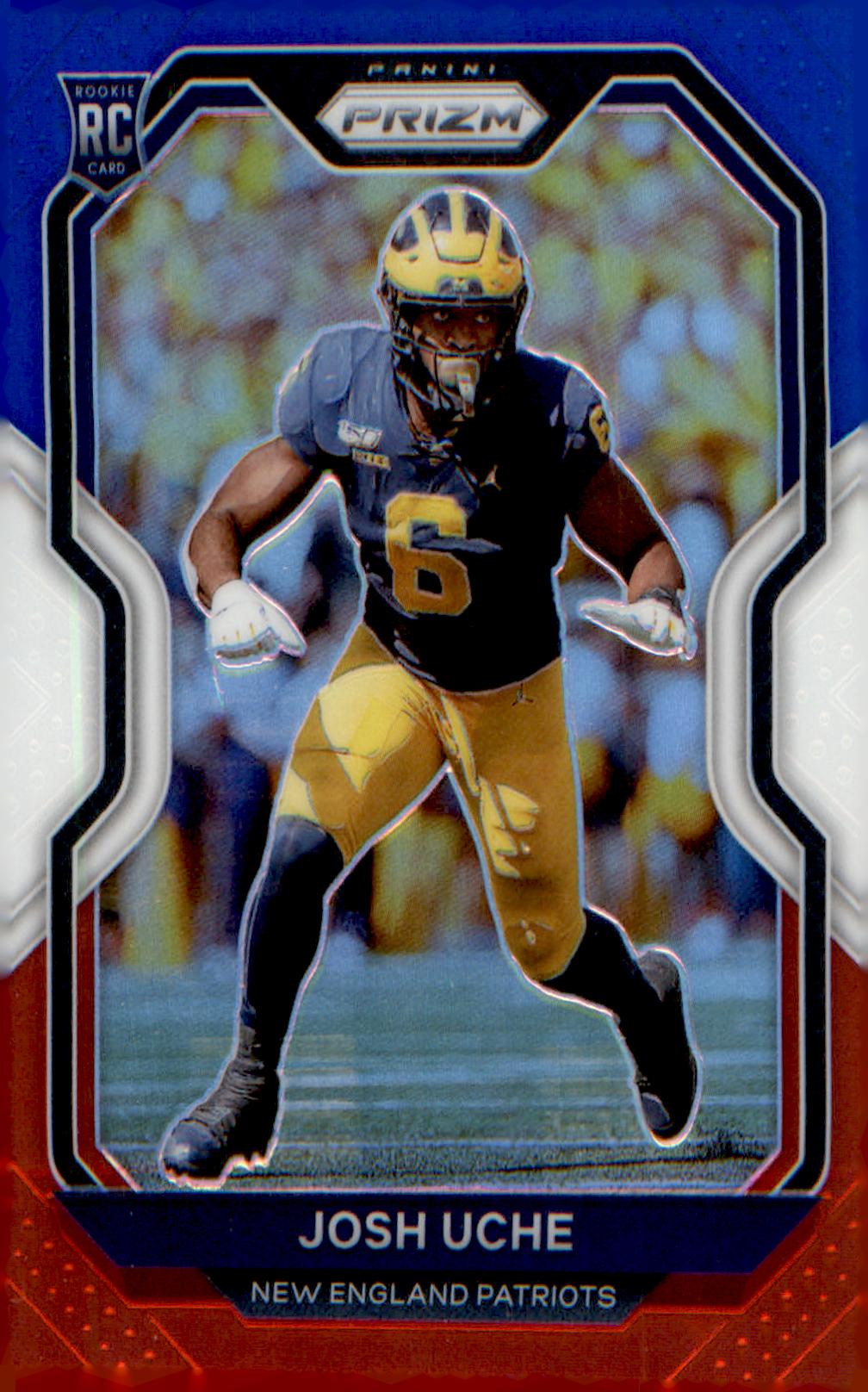 2020 Panini Prizm Prizm Red White and Blue #369 Josh Uche Rookie RC - Veteran Sports Cards FL