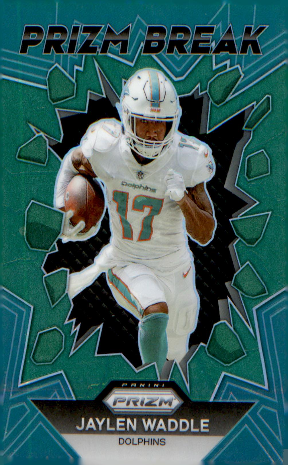 2023 Panini Prizm Prizm Break Prizms Green #PB-7 Jaylen Waddle - Veteran Sports Cards FL