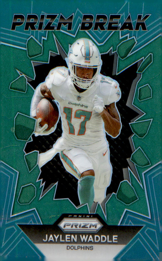 2023 Panini Prizm Prizm Break Prizms Green #PB-7 Jaylen Waddle - Veteran Sports Cards FL