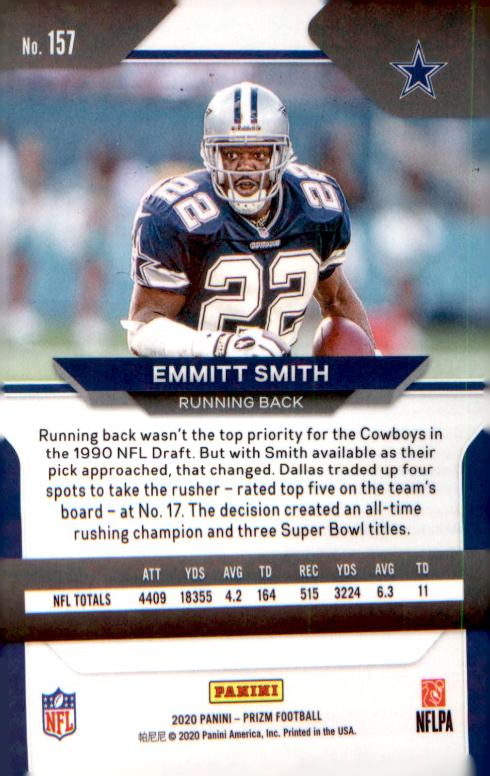 2020 Panini Prizm #157 Emmitt Smith - Veteran Sports Cards FL