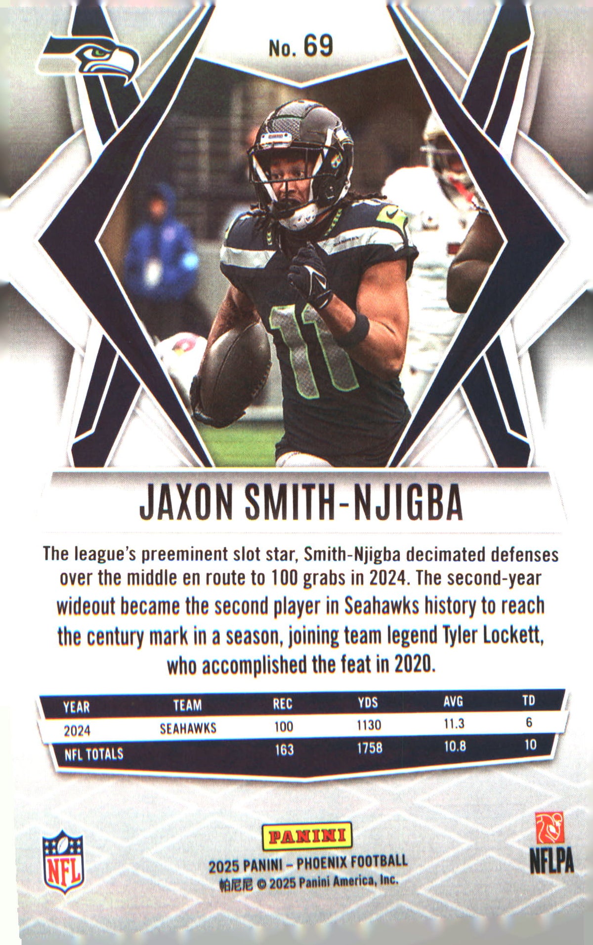 2025 Panini Phoenix Silver Hyper Prizm #69 Jaxon Smith-Njigba - Veteran Sports Cards FL
