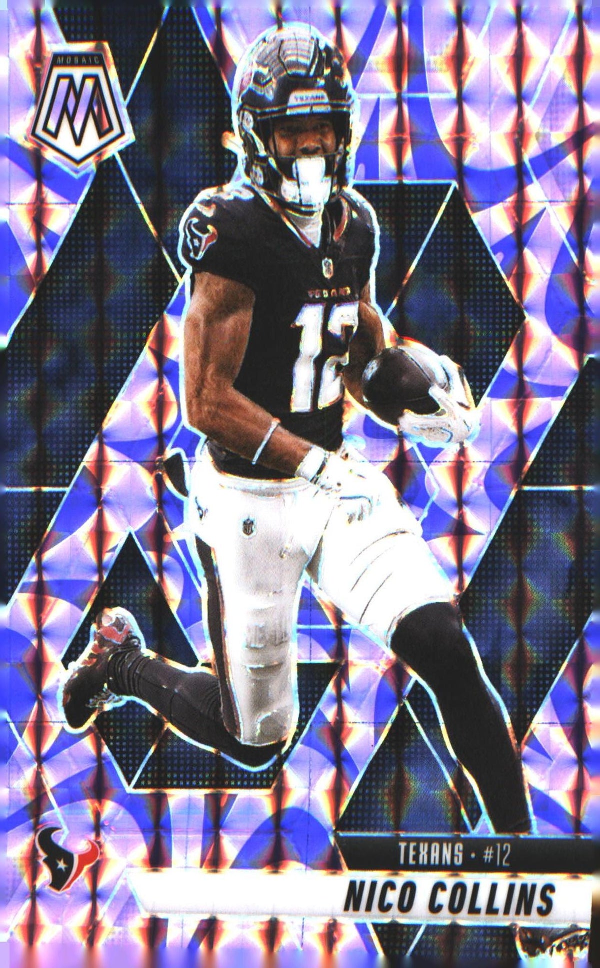 2025 Panini Mosaic Mosaic Reactive Yellow #245 Nico Collins - Veteran Sports Cards FL
