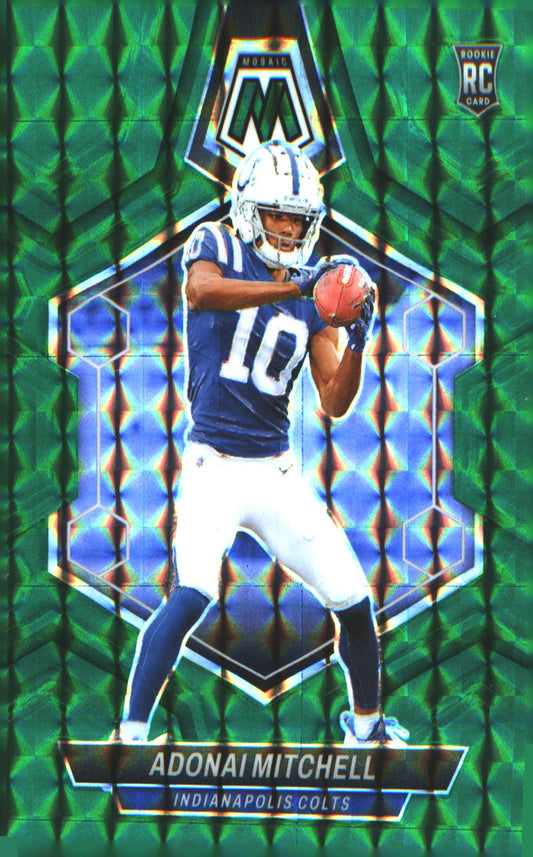 2024 Panini Mosaic Mosaic Green #350 Adonai Mitchell - Veteran Sports Cards FL