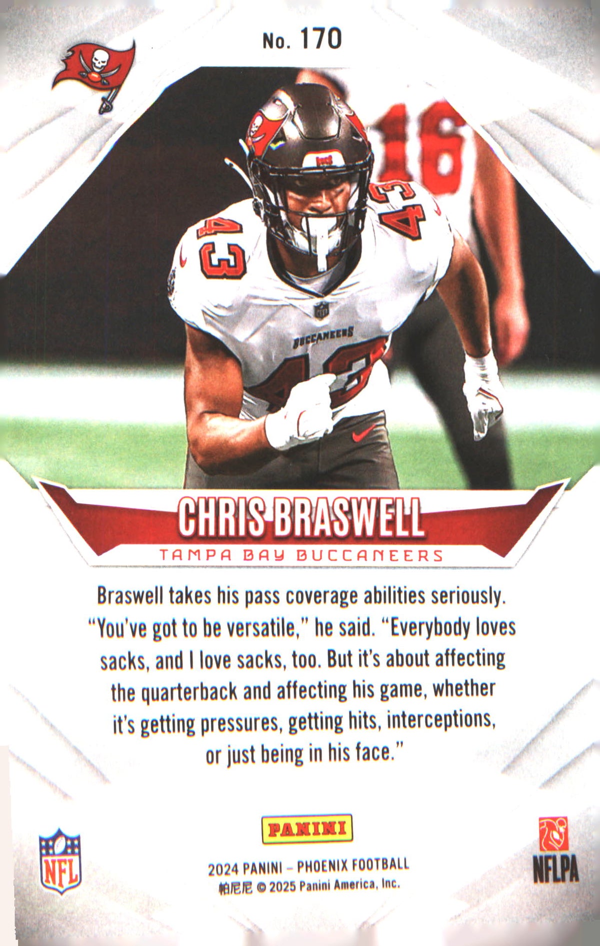 2024 Panini Phoenix #170 Chris Braswell Rookie RC - Veteran Sports Cards FL