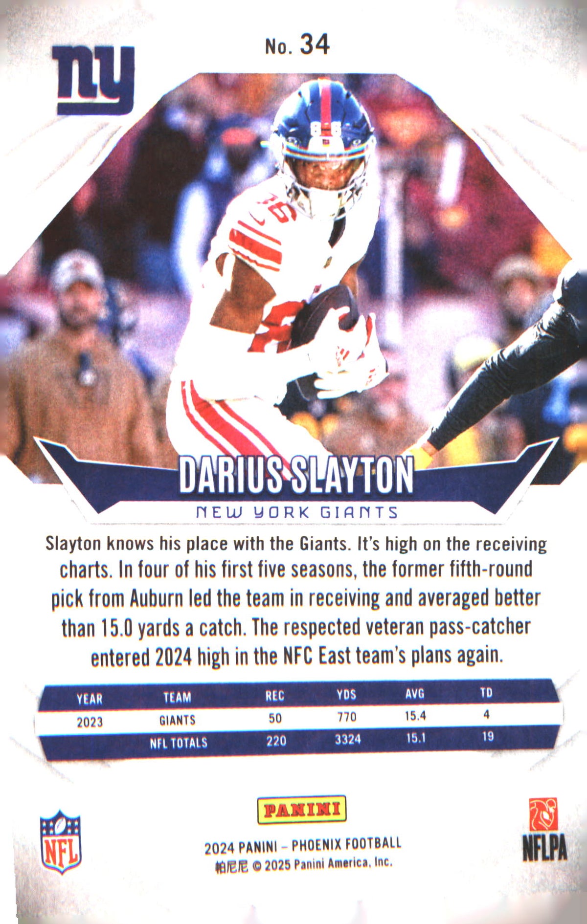 2024 Panini Phoenix #34 Darius Slayton - Veteran Sports Cards FL