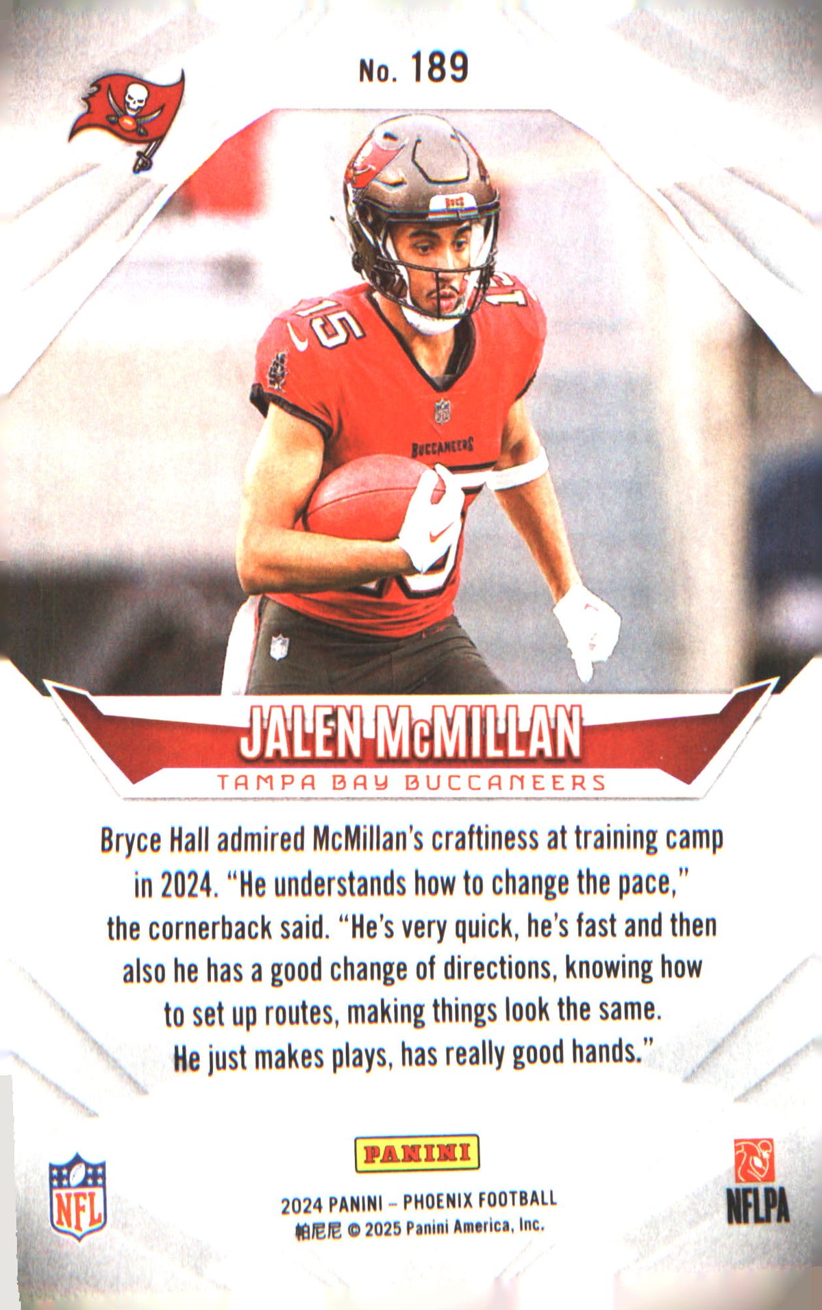 2024 Panini Phoenix #189 Jalen McMillan Rookie RC - Veteran Sports Cards FL