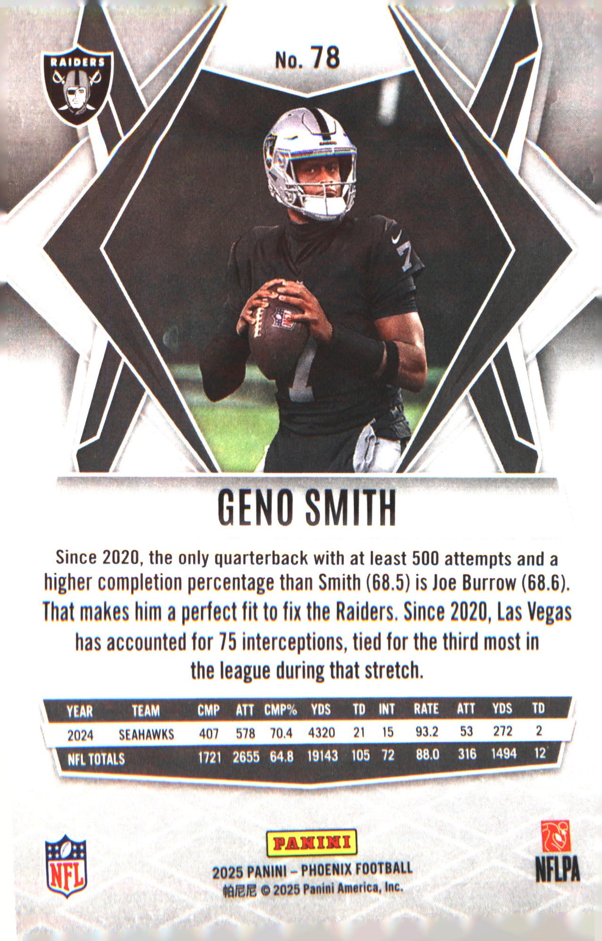 2025 Panini Phoenix #78 Geno Smith - Veteran Sports Cards FL