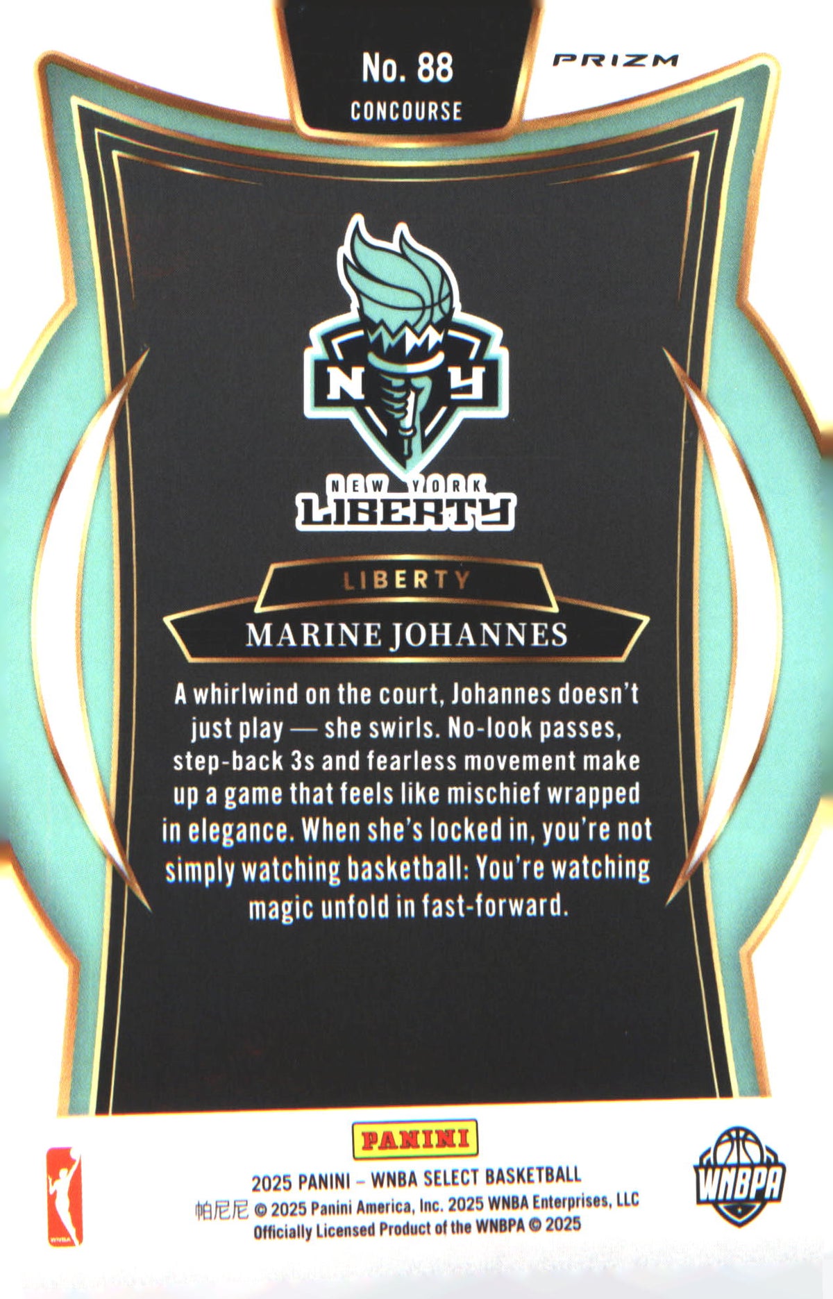 2025 Panini WNBA Select #88 Marine Johannes - Veteran Sports Cards FL