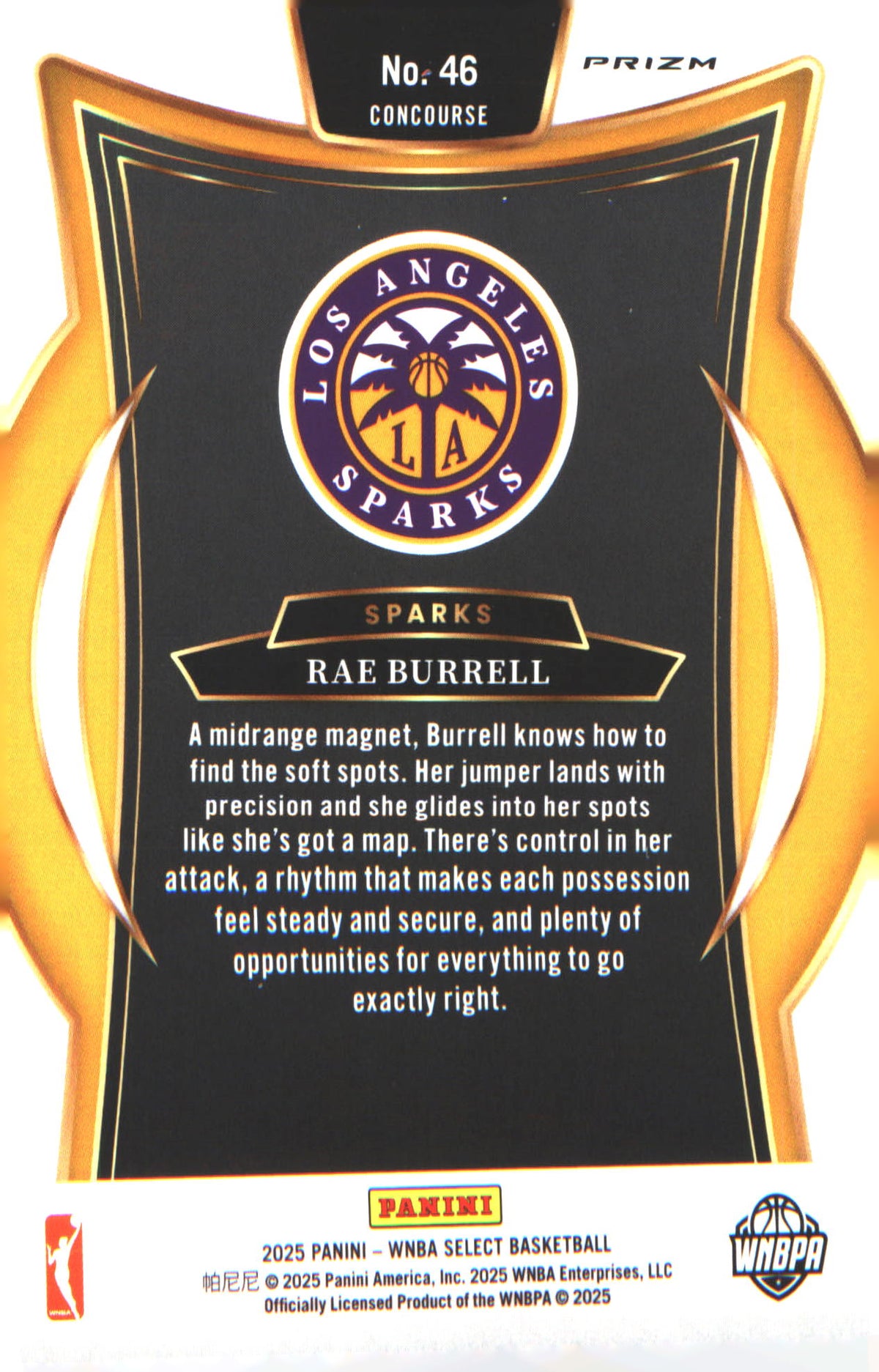 2025 Panini WNBA Select Pink Ice Prizm # Rae Burrell - Veteran Sports Cards FL