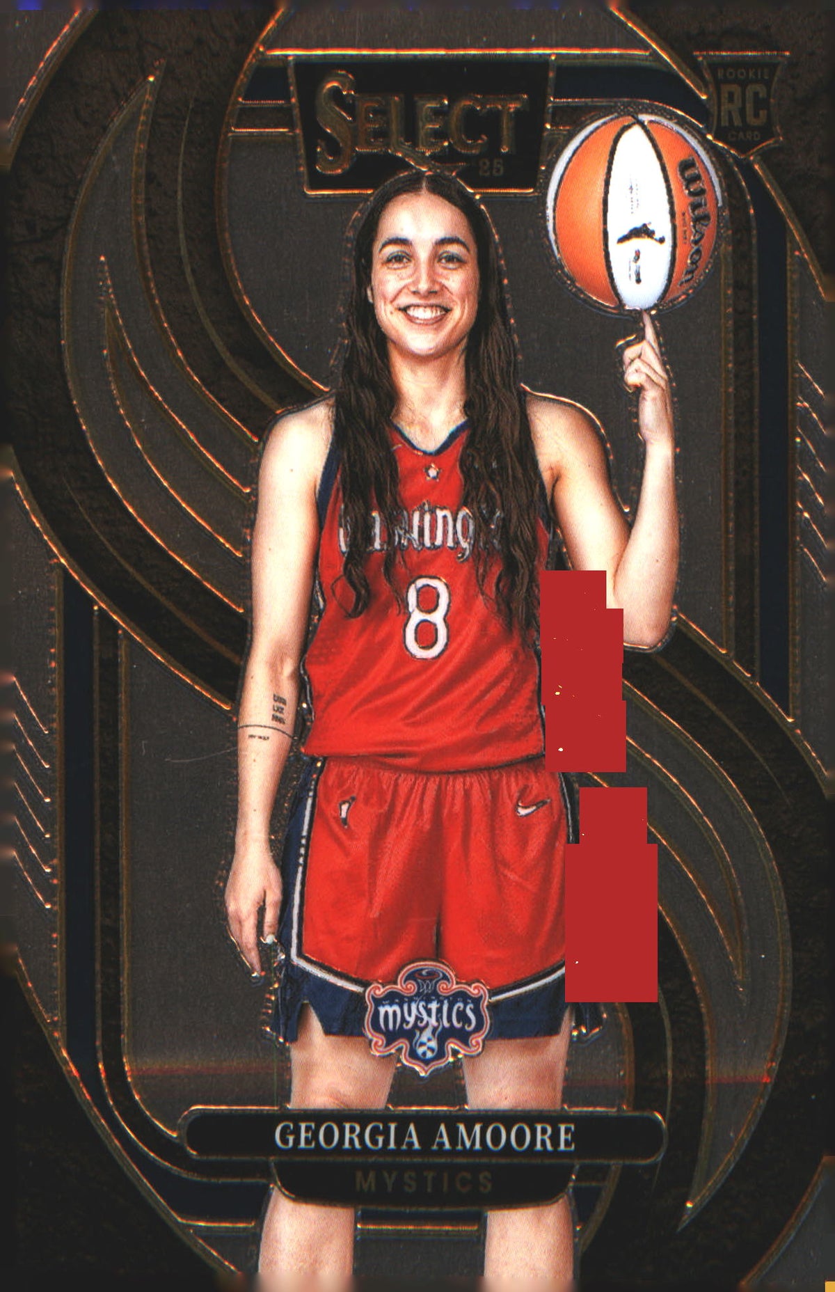 2025 Panini Select WNBA #165 Premier Level Georgia Amoore - Veteran Sports Cards FL