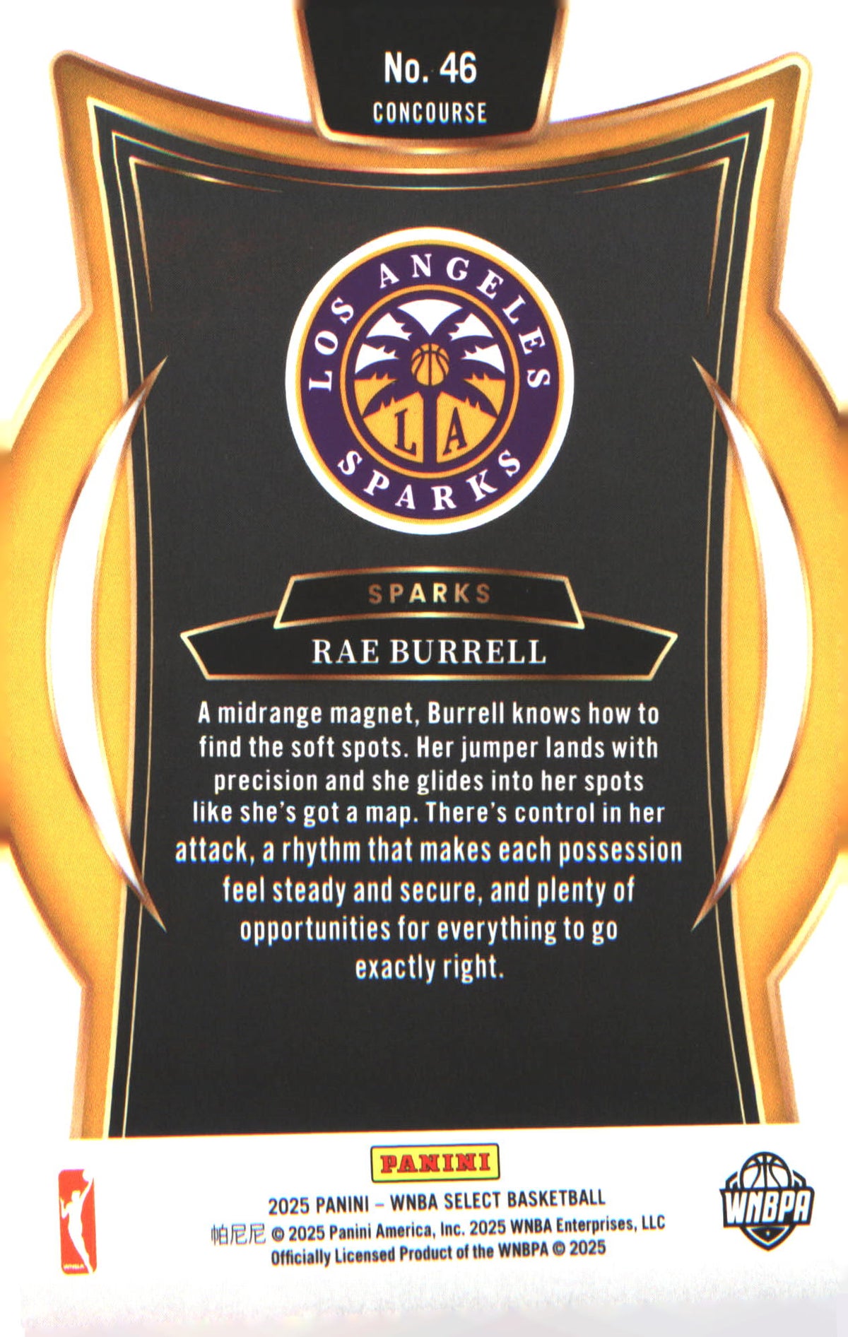 2025 Panini Select WNBA #46 Rae Burrell - Veteran Sports Cards FL