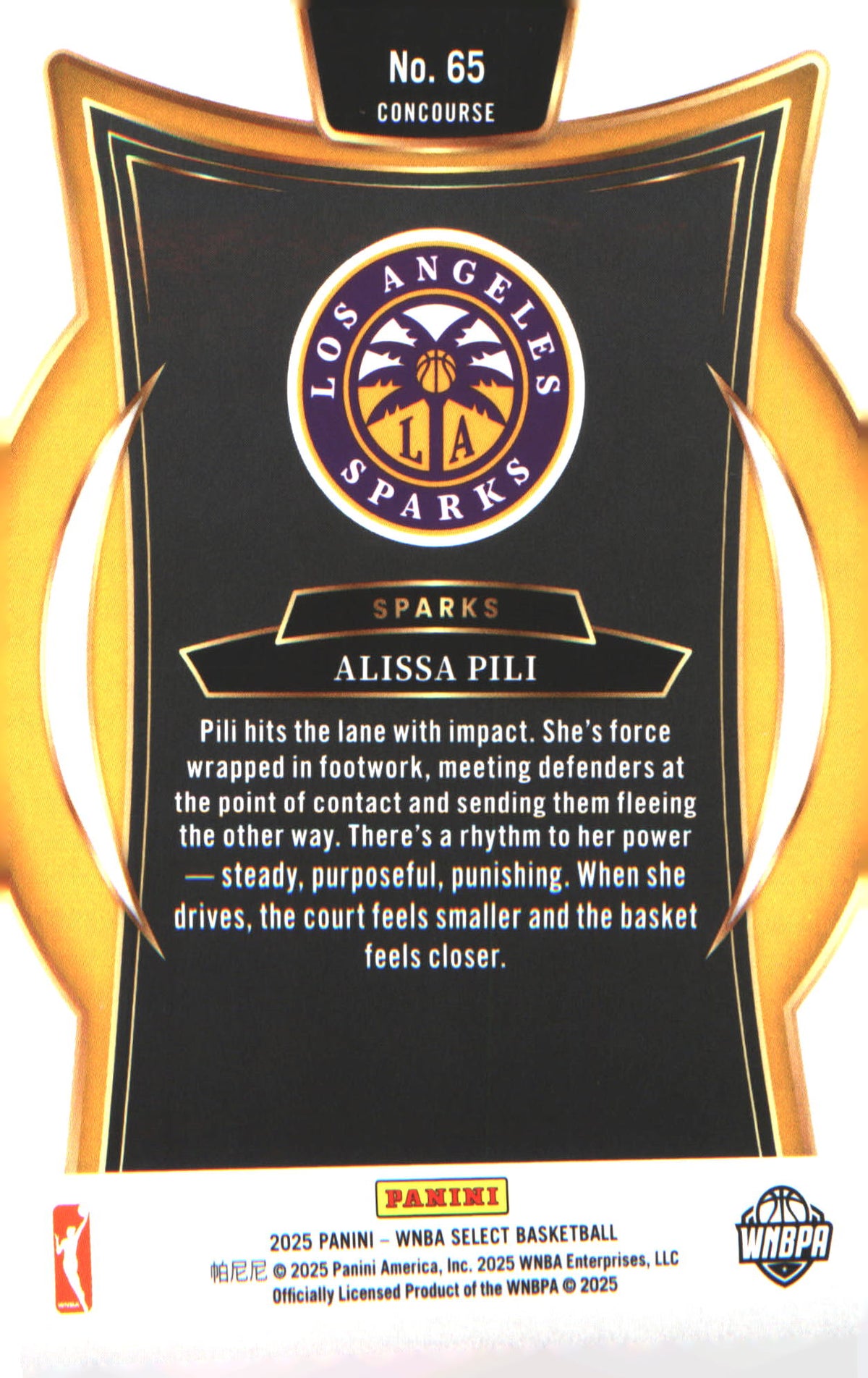 2025 Panini Select WNBA #65 Alissa Pili - Veteran Sports Cards FL
