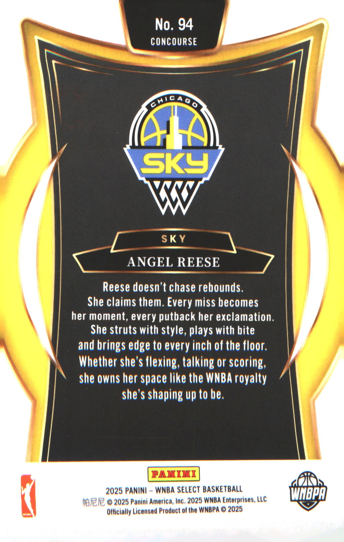 2025 Panini Select WNBA #94 Angel Reese - Veteran Sports Cards FL