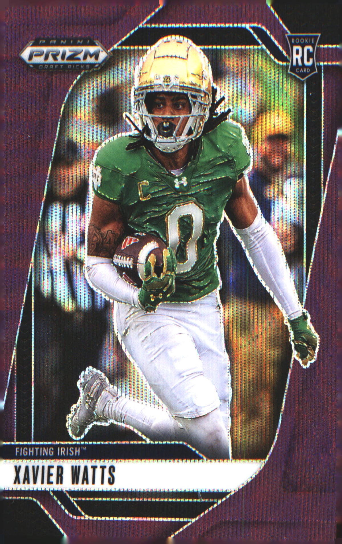 2025 Panini Prizm Draft Picks Prizms Purple Wave #77 Xavier Watts - Veteran Sports Cards FL