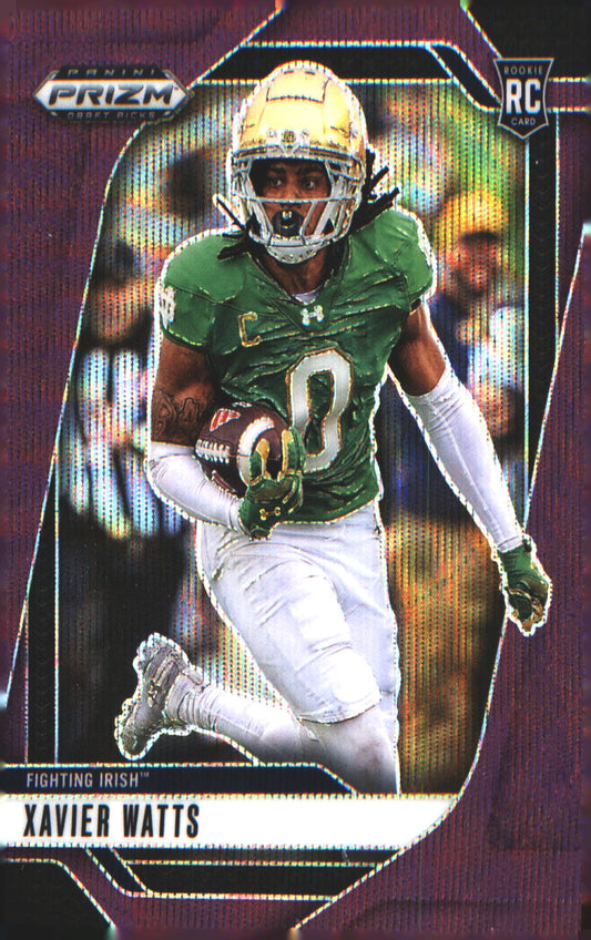 2025 Panini Prizm Draft Picks Prizms Purple Wave #77 Xavier Watts - Veteran Sports Cards FL