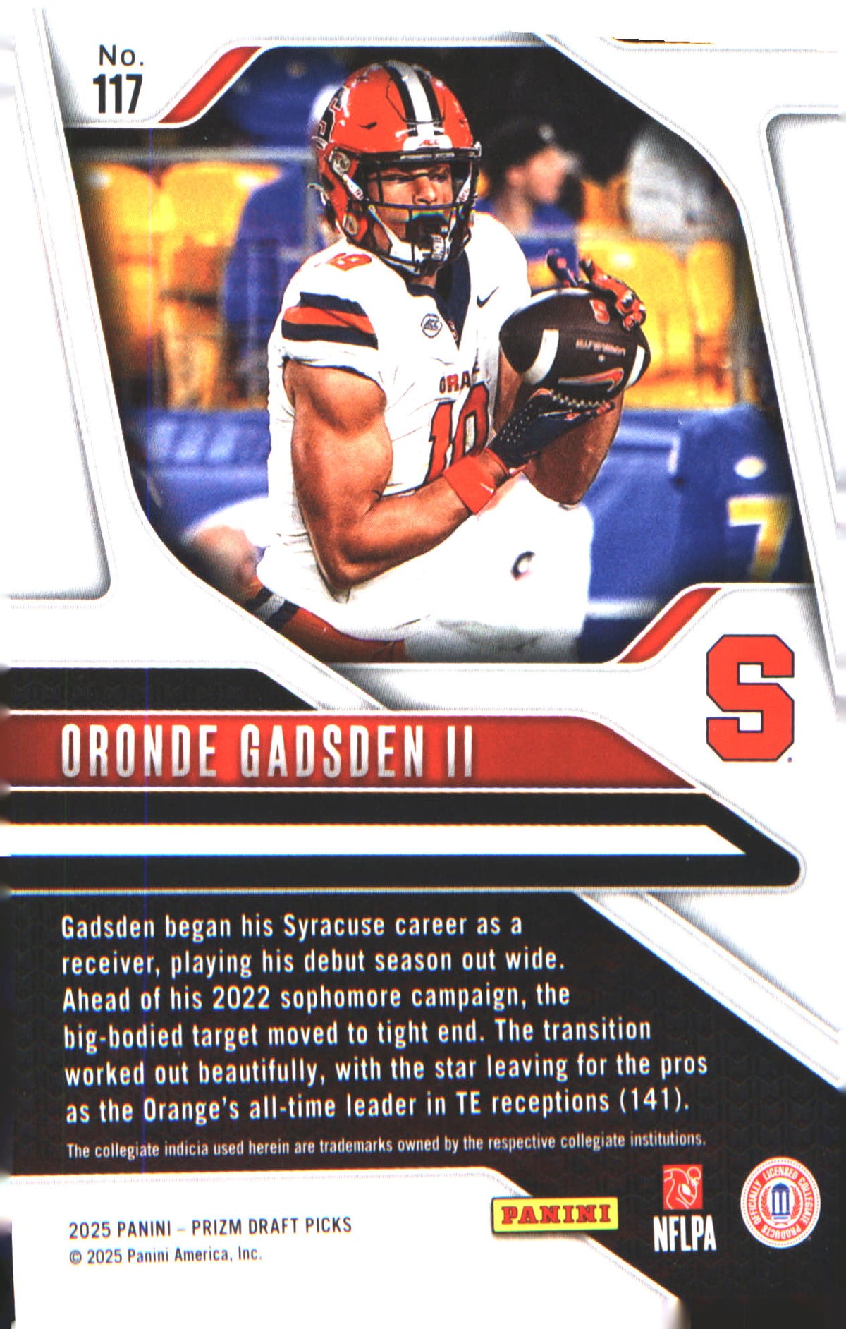 2025 Panini Prizm Draft Picks #117 Oronde Gadsden II - Veteran Sports Cards FL