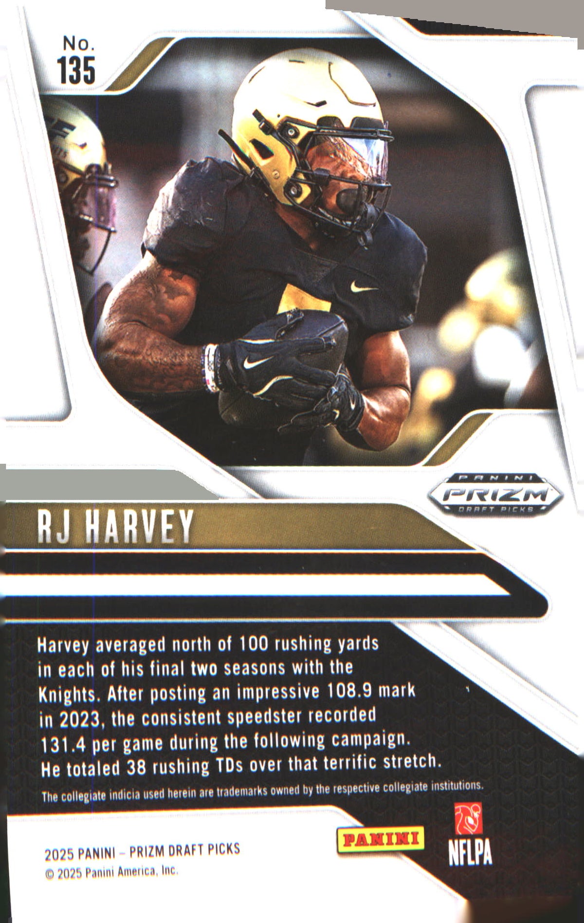 2025 Panini Prizm Draft Picks #135 RJ Harvey - Veteran Sports Cards FL
