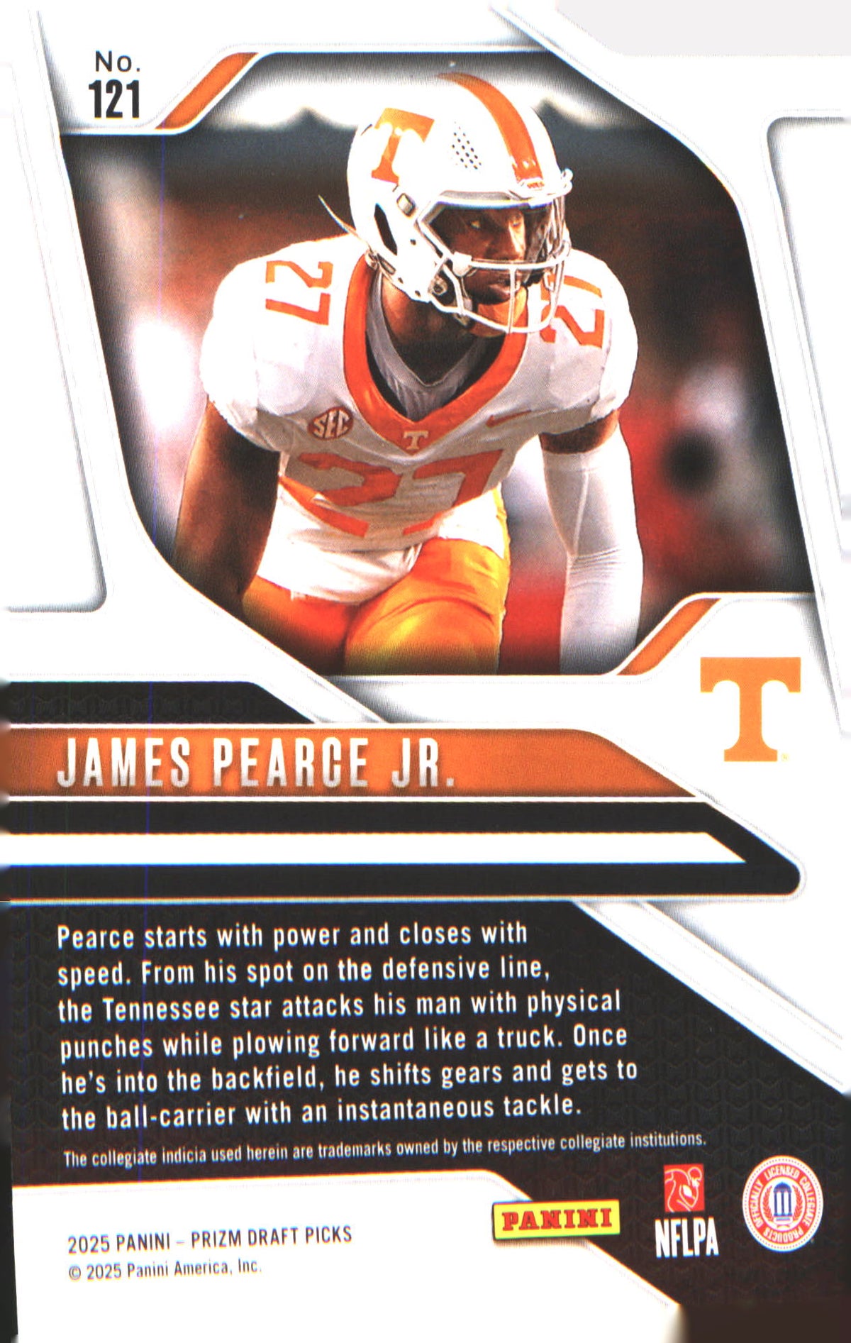 2025 Panini Prizm Draft Picks #121 James Pearce Jr. - Veteran Sports Cards FL