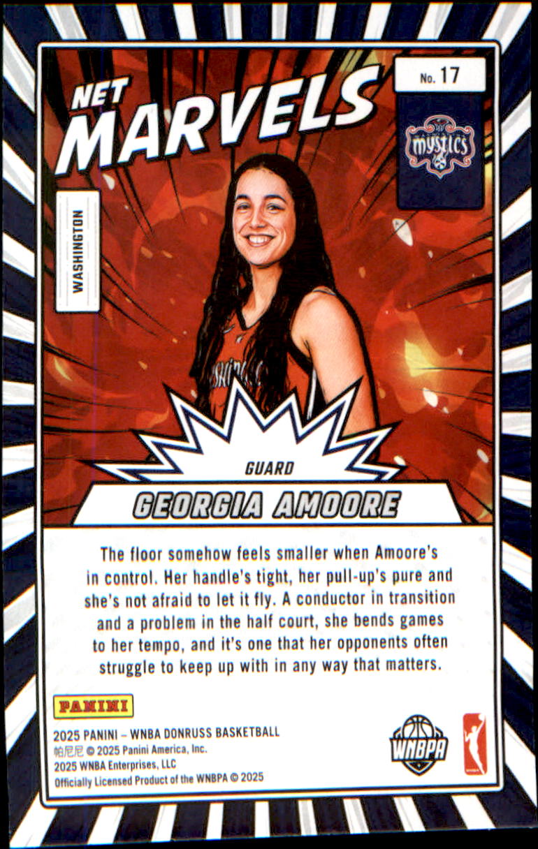 2025 Donruss WNBA Net Marvels #17 Georgia Amoore - Veteran Sports Cards FL