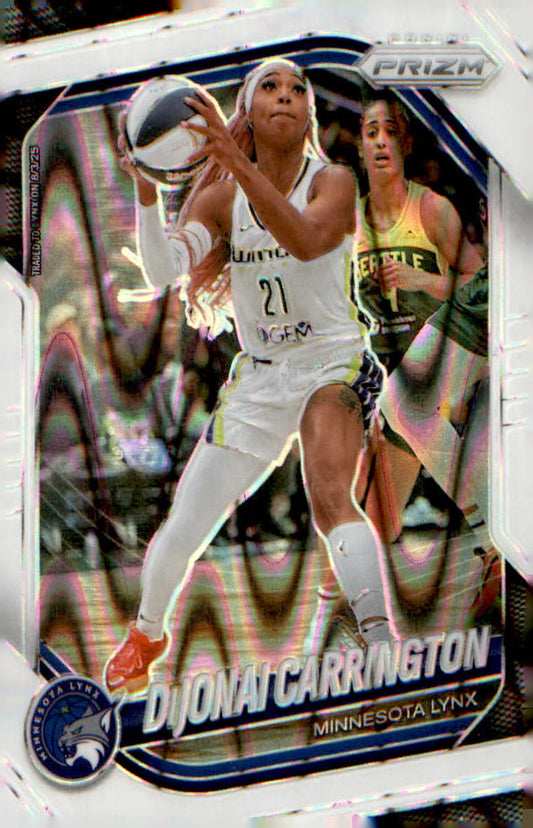 2025 Panini Prizm WNBA White Seismic Prizms #9 DiJonai Carrington - Veteran Sports Cards FL