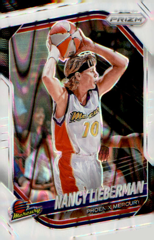 2025 Panini Prizm WNBA White Seismic Prizms #34 Nancy Lieberman - Veteran Sports Cards FL