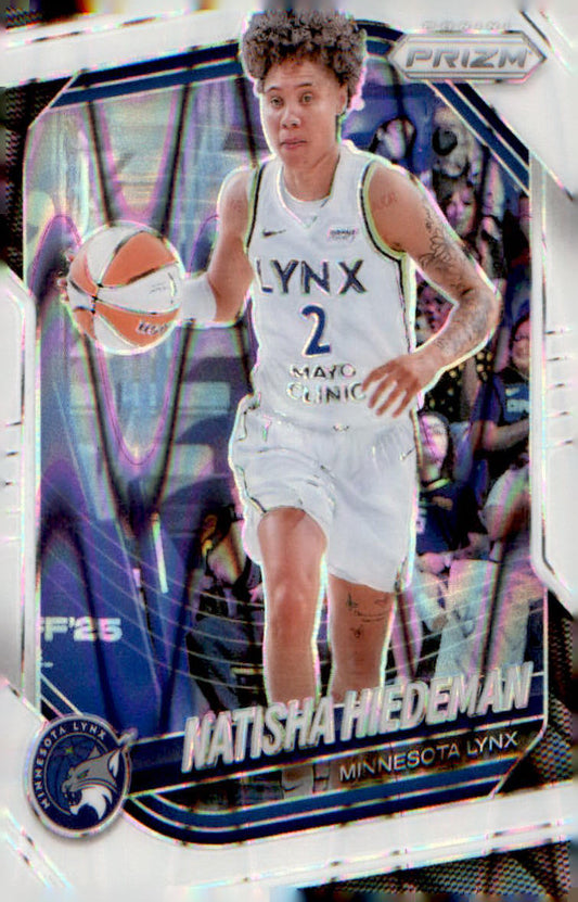 2025 Panini Prizm WNBA White Seismic Prizms #53 Natisha Hiedeman - Veteran Sports Cards FL