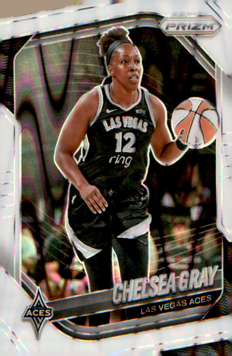 2025 Panini Prizm WNBA White Seismic Prizms #111 Chelsea Gray - Veteran Sports Cards FL