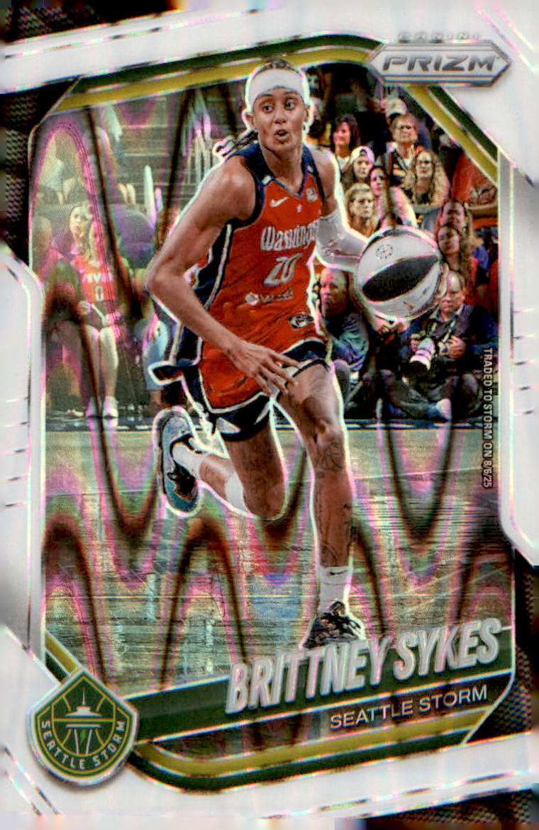 2025 Panini Prizm WNBA White Seismic Prizms #121 Brittney Sykes - Veteran Sports Cards FL