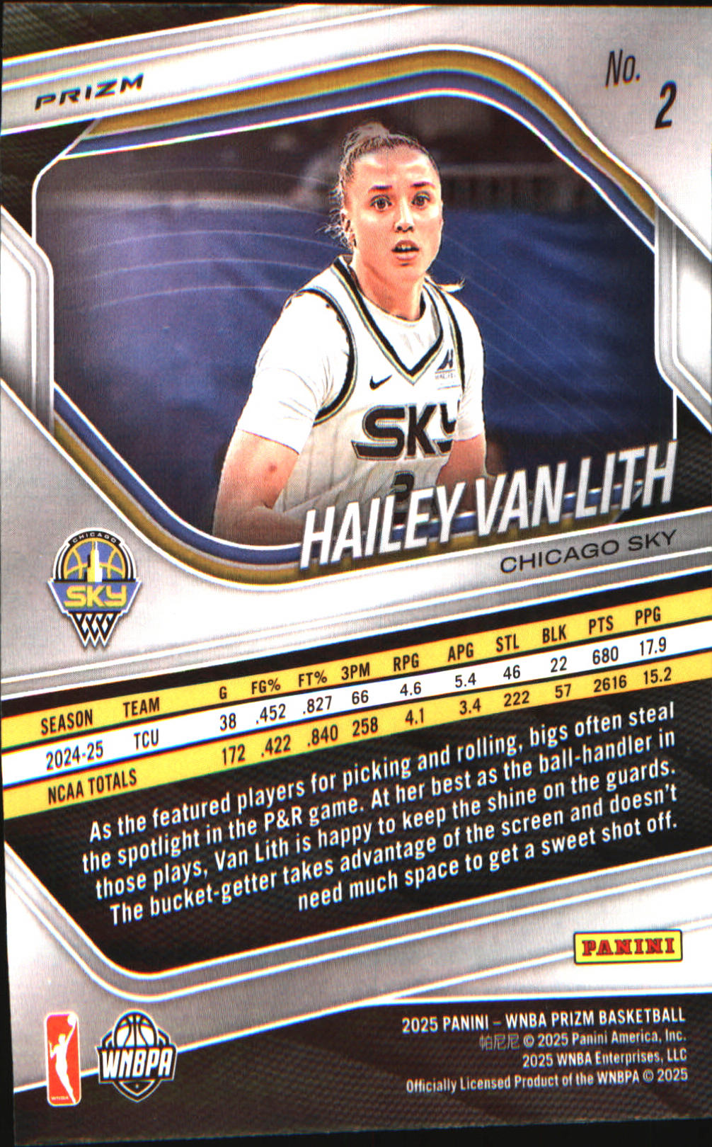2025 Panini Prizm WNBA Green Prizms #2 Hailey Van Lith - Veteran Sports Cards FL