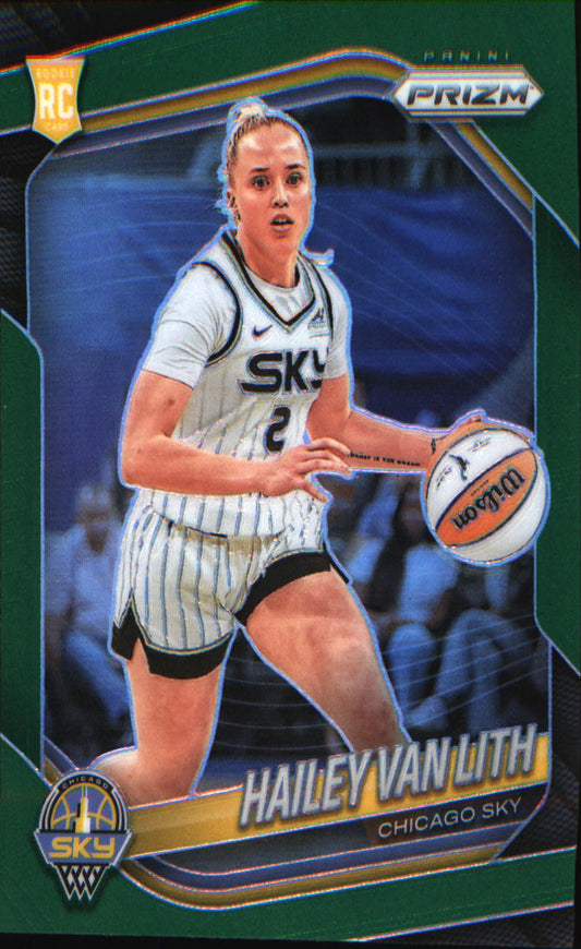 2025 Panini Prizm WNBA Green Prizms #2 Hailey Van Lith - Veteran Sports Cards FL