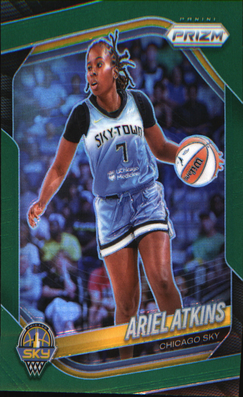 2025 Panini Prizm WNBA Green Prizms #13 Ariel Atkins - Veteran Sports Cards FL