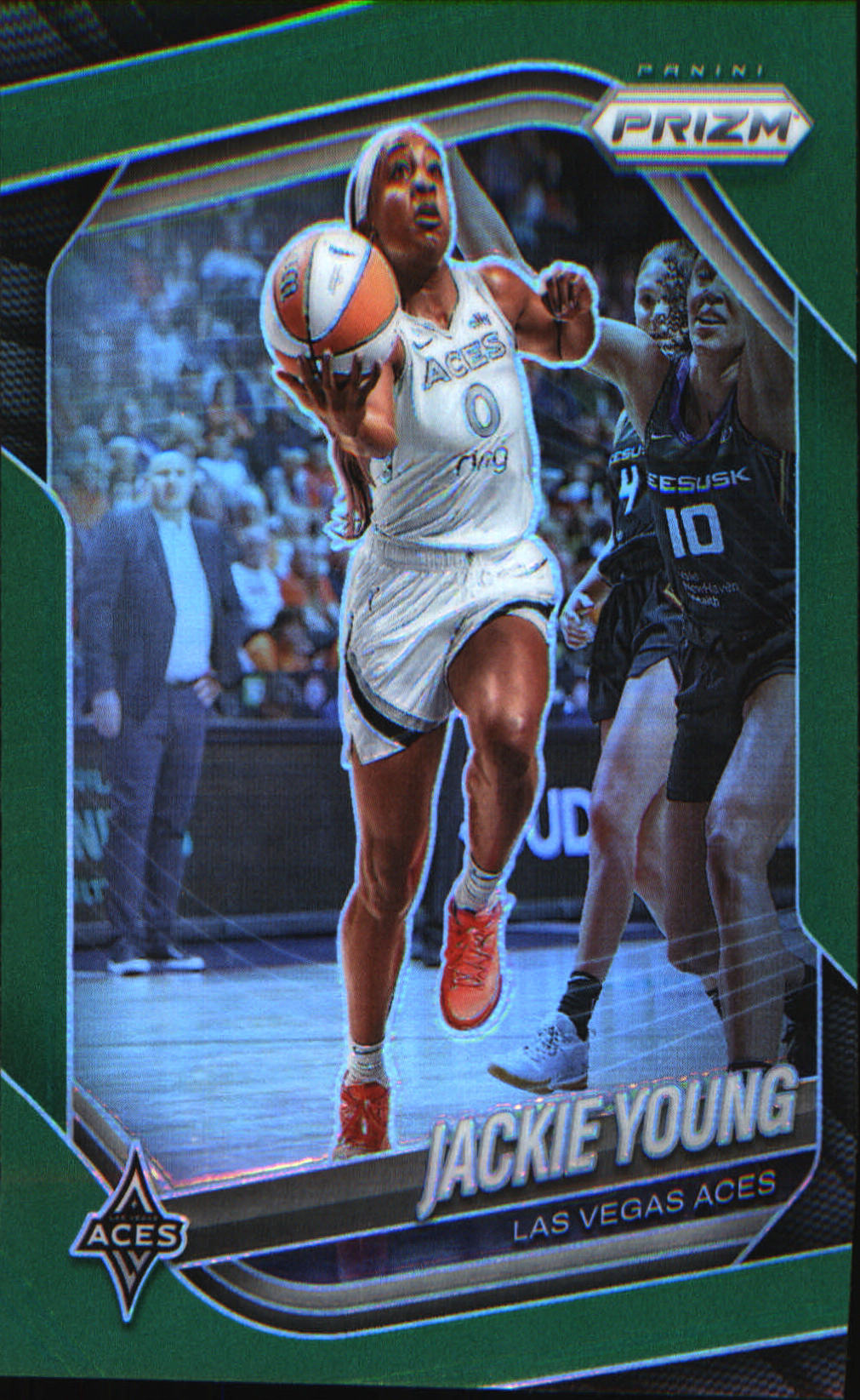 2025 Panini Prizm WNBA Green Prizms #23 Jackie Young - Veteran Sports Cards FL
