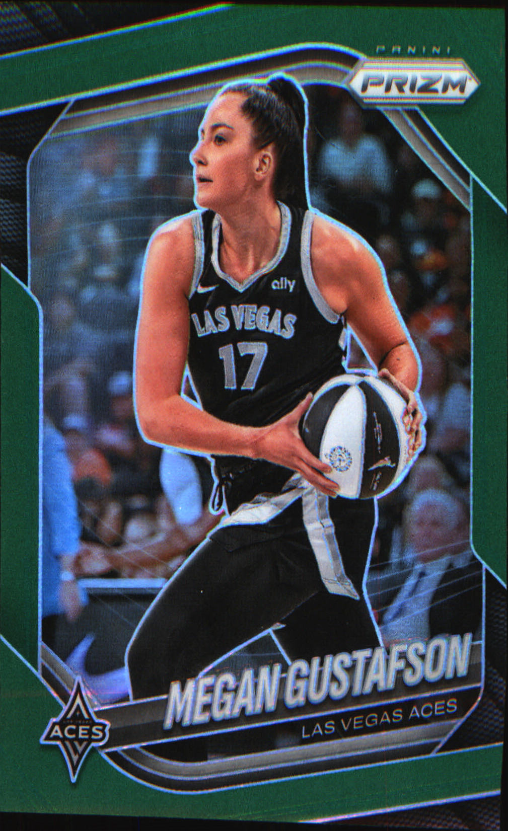 2025 Panini Prizm WNBA Green Prizms #49 Megan Gustafson - Veteran Sports Cards FL