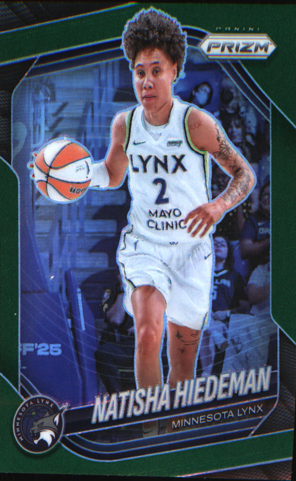 2025 Panini Prizm WNBA Green Prizms #53 Natisha Hiedeman - Veteran Sports Cards FL