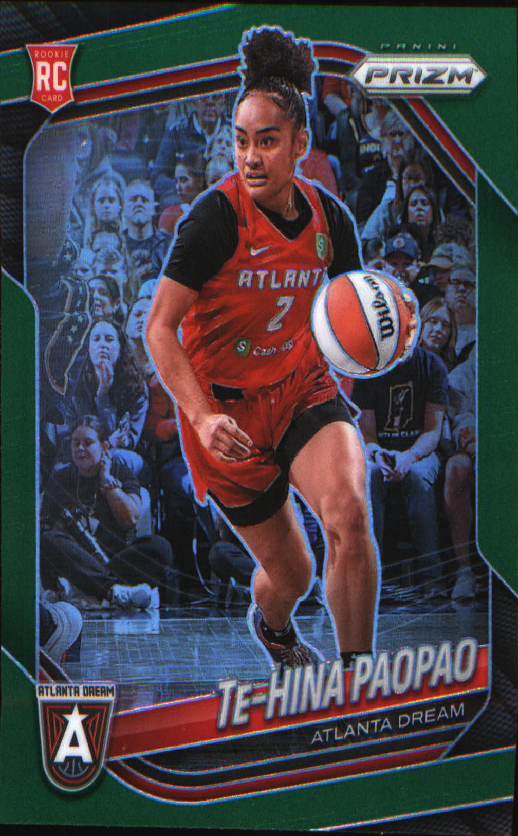 2025 Panini Prizm WNBA Green Prizms #61 Te-Hina Paopao - Veteran Sports Cards FL
