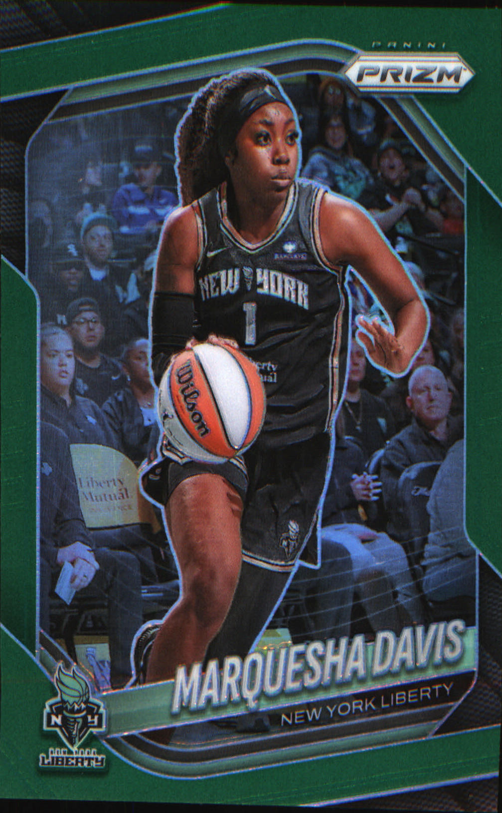2025 Panini Prizm WNBA Green Prizms #66 Marquesha Davis - Veteran Sports Cards FL